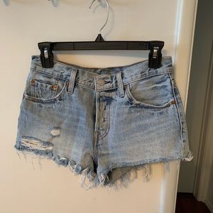 Distressed Levi’s Jean Shorts